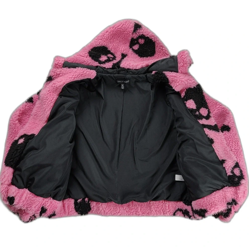 Current Mood Pink Skull Sherpa Jacket - Picture 3 of 5
